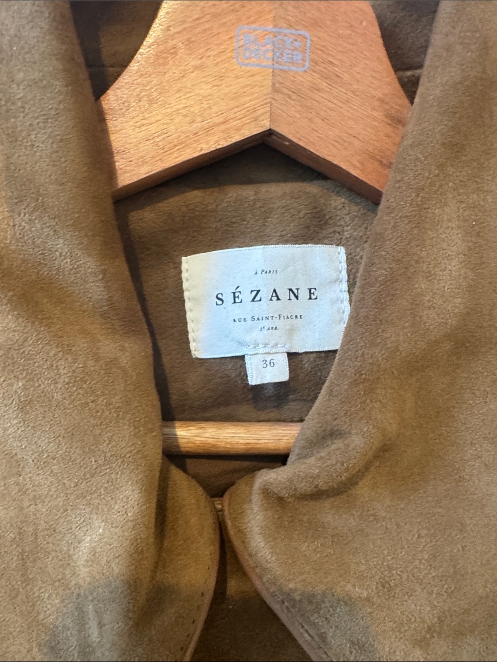 Sezane Suede THÉODORE JACKET Sz 36 - Picture 8 of 9